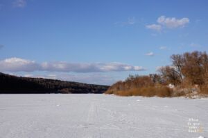 The frozen river Oka