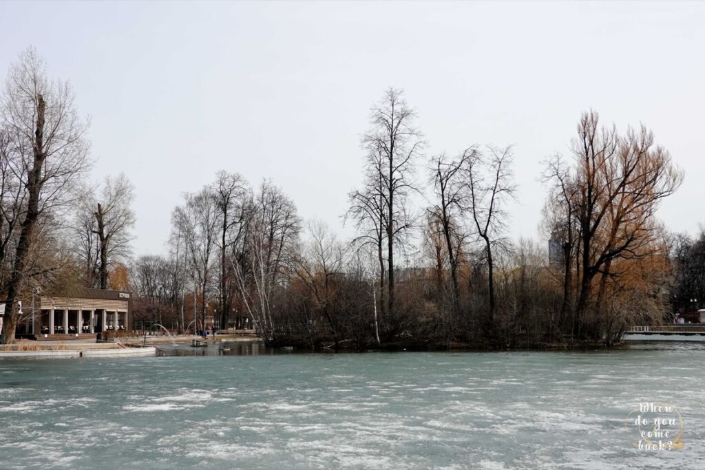 Still a bit iced pond in Gorky