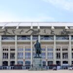 Luzhniki Arena with Lenin statue