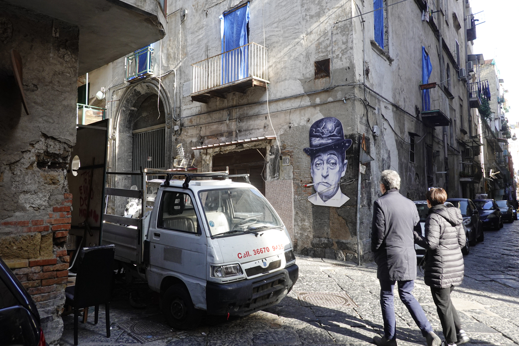 Un ritratto di Totò a Napoli